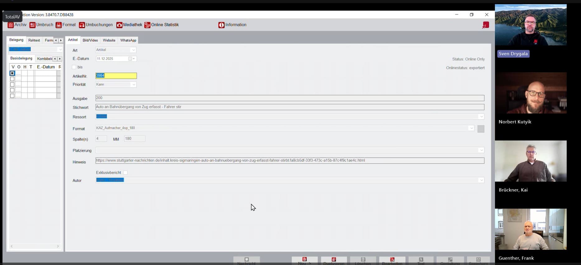 Teamkoordination Redaktionsworkflow